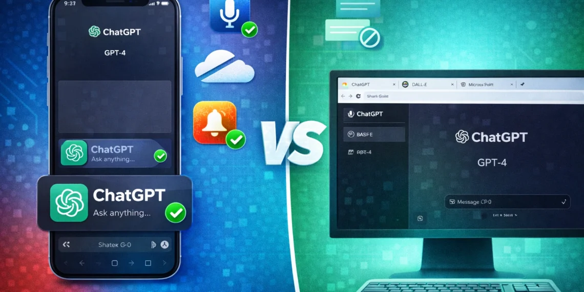 Perbandingan fitur aplikasi mobile ChatGPT vs website untuk memilih platform terbaik