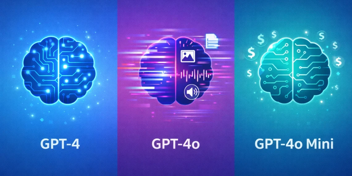 ChatGPT 4 vs GPT 4o vs GPT 4o Mini