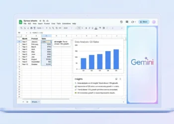 Ilustrasi analisis data Google Sheets menggunakan Gemini AI
