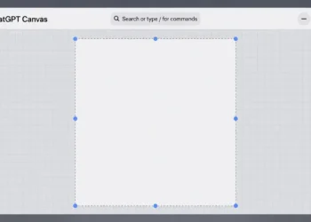 Ilustrasi fitur ChatGPT Canvas dengan tampilan antarmuka editor kolaboratif untuk menulis dan coding bersama AI secara real-time dalam satu layar