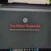 Ilustrasi pesan error Too Many Requests di ChatGPT dengan tampilan layar yang menunjukkan notifikasi batas penggunaan dan cara mengatasinya