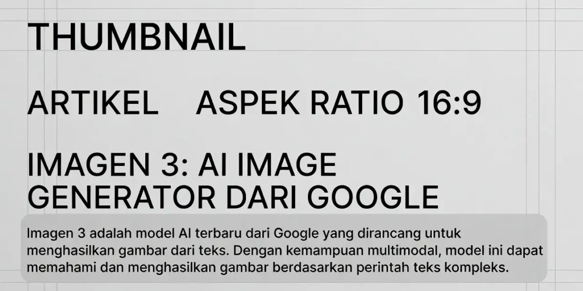 Ilustrasi hasil gambar realistis yang dihasilkan Imagen 3 dari Google dengan tampilan antarmuka text-to-image dan contoh output berkualitas tinggi