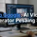 Ilustrasi hasil video realistis yang dihasilkan Veo Google dengan tampilan antarmuka text-to-video dan perbandingan visual dengan kompetitornya